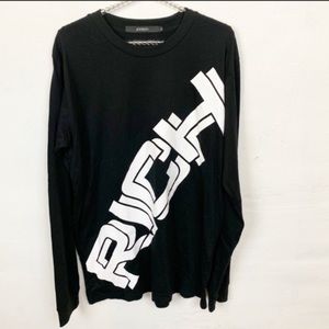 Joyrich Men’s Large Spellout Block Letter Long Sleeve Crewneck Cotton Top‎